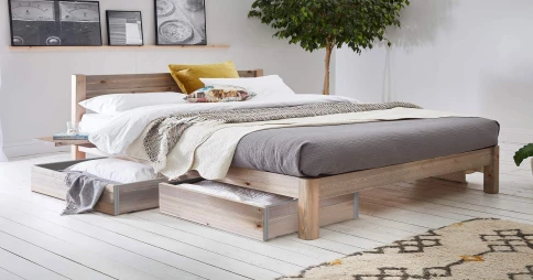 White Knight Bed (Space Saver) with Mattress
